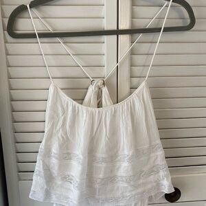 Free People White Spaghetti Strap Top